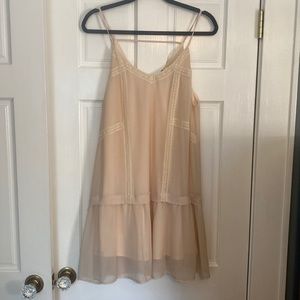 Lacy peach mini dress